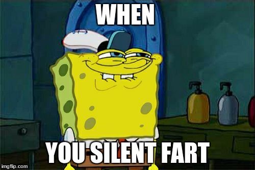 Don't You Squidward | WHEN; YOU SILENT FART | image tagged in memes,dont you squidward | made w/ Imgflip meme maker