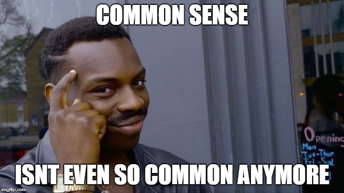 Roll Safe Think About It | COMMON SENSE; ISNT EVEN SO COMMON ANYMORE | image tagged in memes,roll safe think about it | made w/ Imgflip meme maker