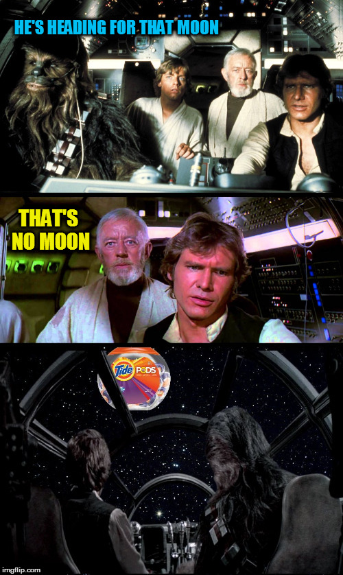 HE'S HEADING FOR THAT MOON THAT'S NO MOON | made w/ Imgflip meme maker