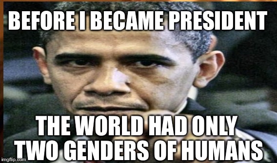 BEFORE I BECAME PRESIDENT THE WORLD HAD ONLY TWO GENDERS OF HUMANS | made w/ Imgflip meme maker