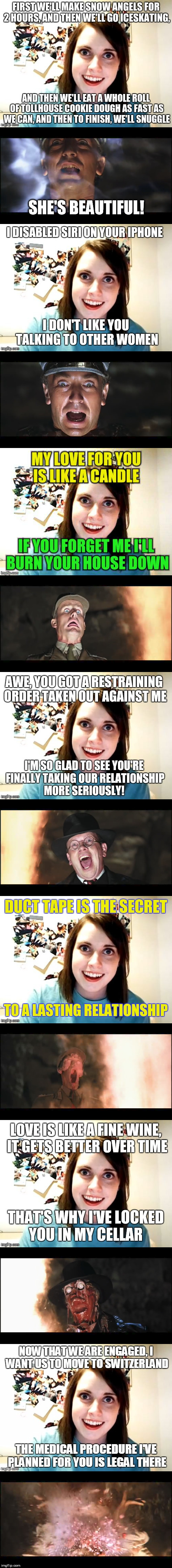Wasn't a Great Idea | SHE'S BEAUTIFUL! | image tagged in memes,wasn't a great idea,overly attached girlfriend,indiana jones,nazis,new template | made w/ Imgflip meme maker