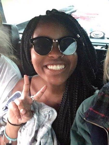 Black girl holding up a peace sign  Blank Meme Template