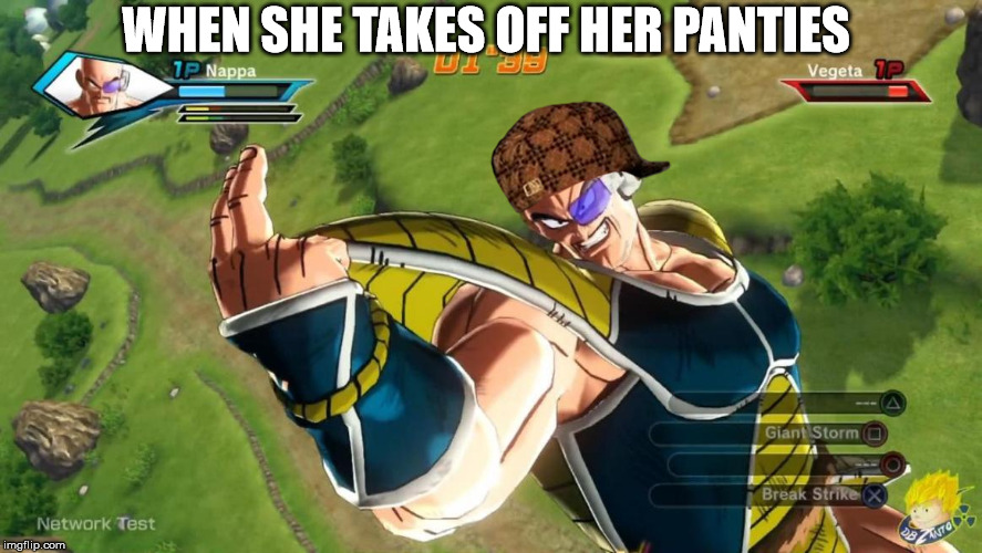 When She Takes Off Her Panties | WHEN SHE TAKES OFF HER PANTIES | image tagged in dragon ball fighterz,panties,lol,dragon ball z,donald trump approves | made w/ Imgflip meme maker