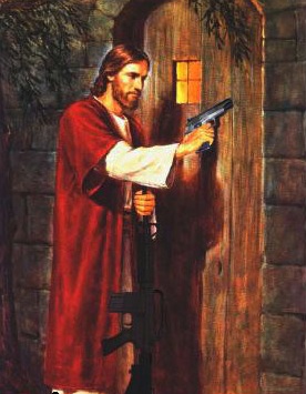 Jesus gun Blank Meme Template