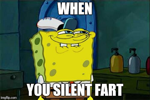 Don't You Squidward Meme | WHEN; YOU SILENT FART | image tagged in memes,dont you squidward | made w/ Imgflip meme maker