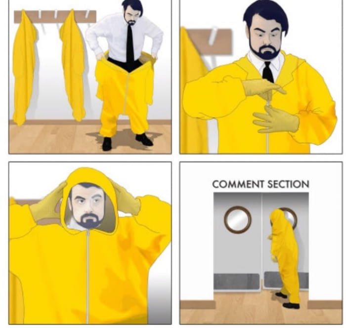 hazmat suit Blank Meme Template