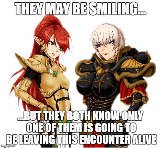 THEY MAY BE SMILING... ...BUT THEY BOTH KNOW ONLY ONE OF THEM IS GOING TO BE LEAVING THIS ENCOUNTER ALIVE | made w/ Imgflip meme maker