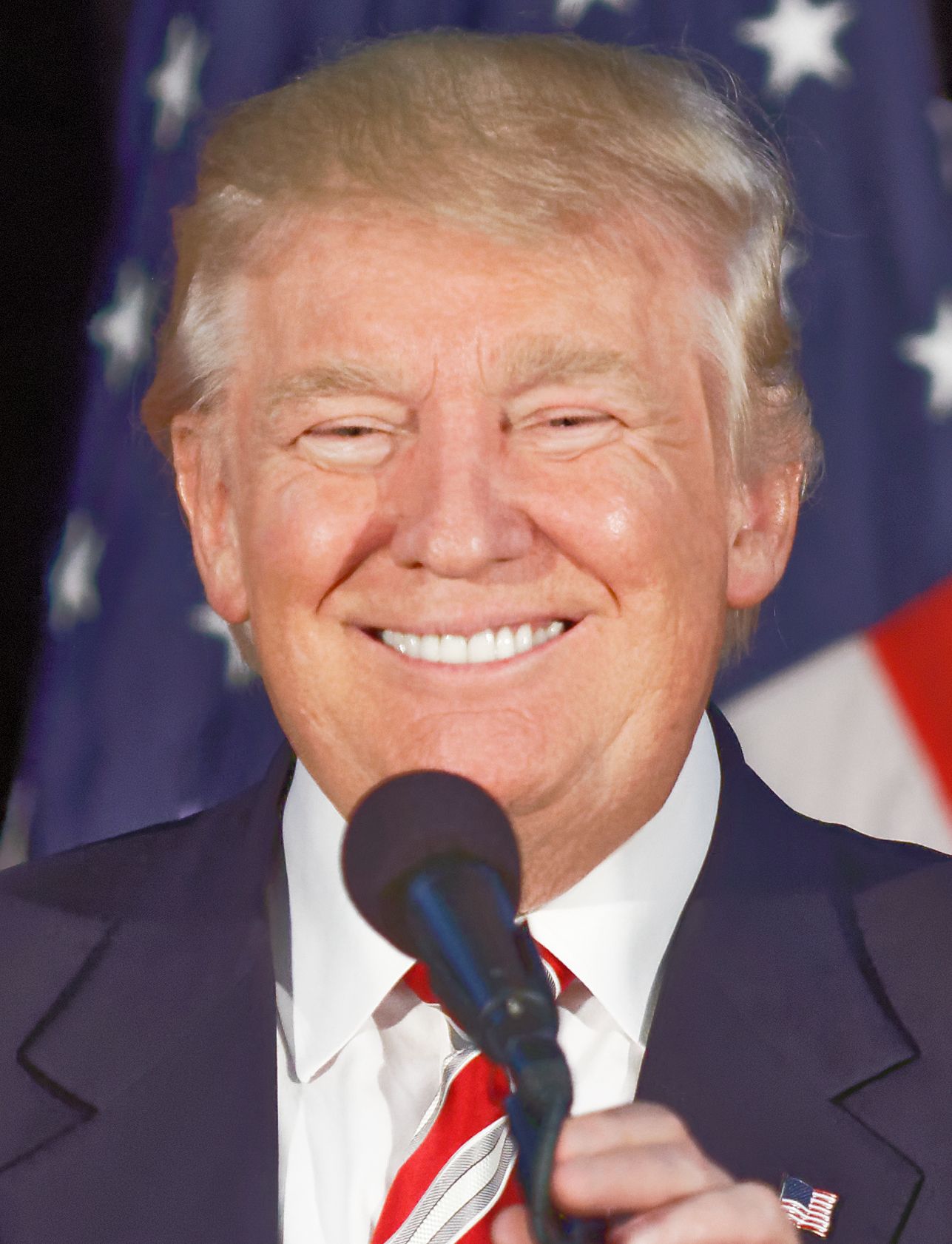 Donald Trump smiling Blank Meme Template