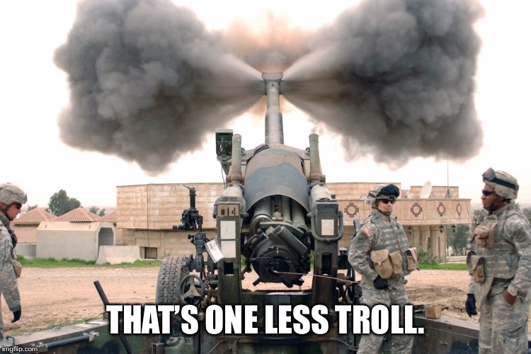 THAT’S ONE LESS TROLL. | made w/ Imgflip meme maker