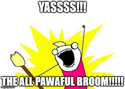 X All The Y Meme | YASSSS!!! THE ALL PAWAFUL BROOM!!!!! | image tagged in memes,x all the y | made w/ Imgflip meme maker