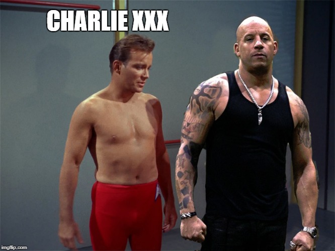 Charlie xXx | CHARLIE XXX | image tagged in charlie x,star trek,kirk,xxx,triple x | made w/ Imgflip meme maker