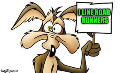 cartoon | I LIKE ROAD RUNNERS | image tagged in cartoon | made w/ Imgflip meme maker