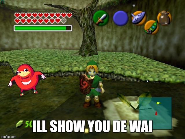 ILL SHOW YOU DE WAI | image tagged in link,ugandan knuckles,oot,do you even lift,do you know the way | made w/ Imgflip meme maker