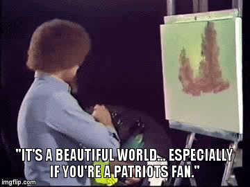 "IT'S A BEAUTIFUL WORLD... ESPECIALLY IF YOU'RE A PATRIOTS FAN." | image tagged in gifs | made w/ Imgflip video-to-gif maker
