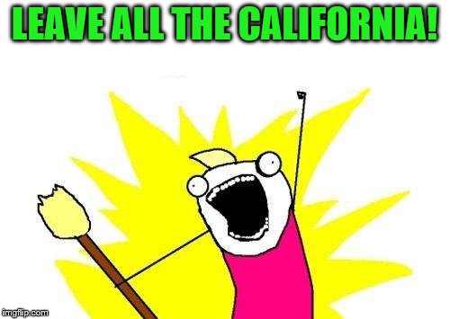 X All The Y Meme | LEAVE ALL THE CALIFORNIA! | image tagged in memes,x all the y | made w/ Imgflip meme maker