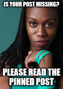 IS YOUR POST MISSING? PLEASE READ THE PINNED POST | image tagged in tiffany the budgetnista aliche | made w/ Imgflip meme maker