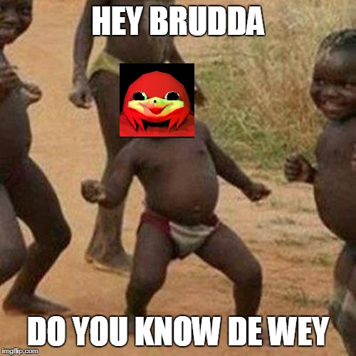 Third World Success Kid Meme | HEY BRUDDA; DO YOU KNOW DE WEY | image tagged in memes,third world success kid | made w/ Imgflip meme maker