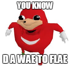 YOU KNOW D A WAE TO FLAE | made w/ Imgflip meme maker