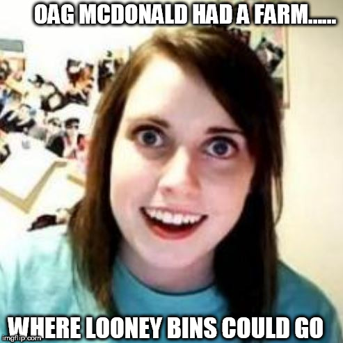 OAG MCDONALD HAD A FARM...... WHERE LOONEY BINS COULD GO | made w/ Imgflip meme maker