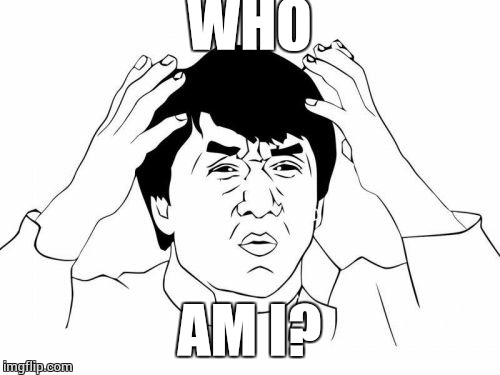 I mean because, obviously | WHO; AM I? | image tagged in memes,jackie chan wtf | made w/ Imgflip meme maker