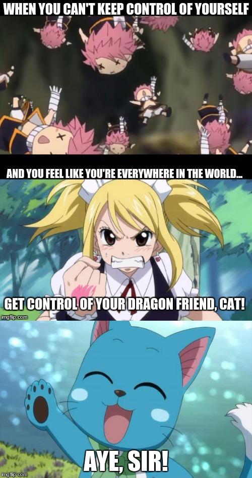 Happy Responds | AYE, SIR! | image tagged in fairy tail,memes,anime meme,happy fairy tail | made w/ Imgflip meme maker