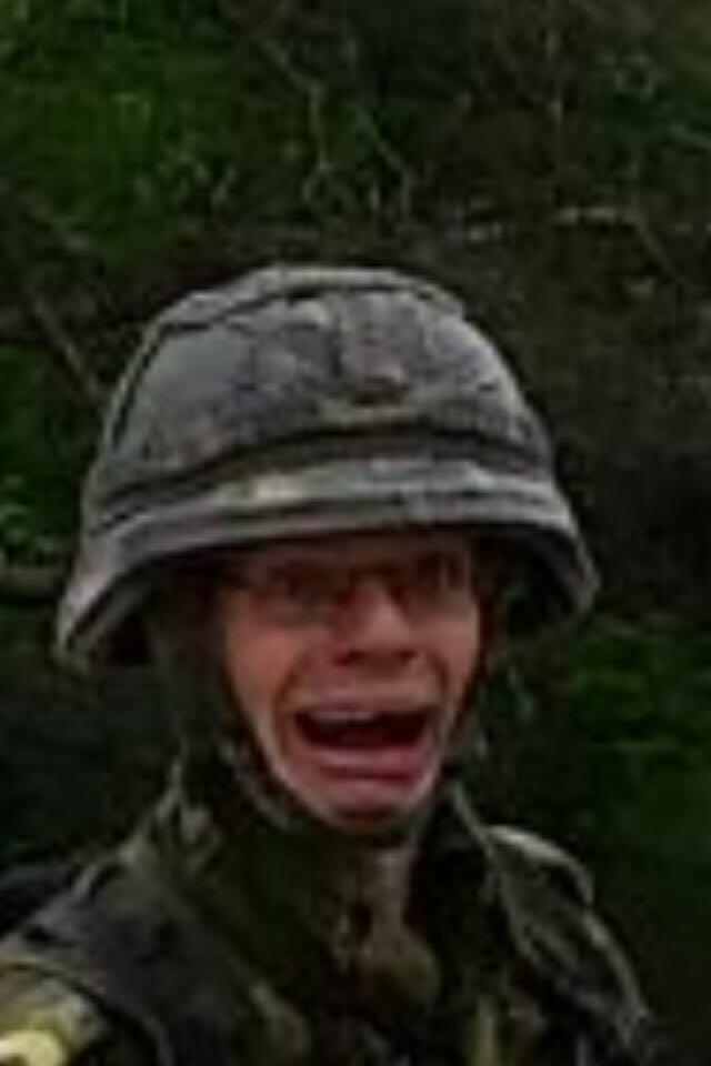 High Quality Scared Soldier Blank Meme Template