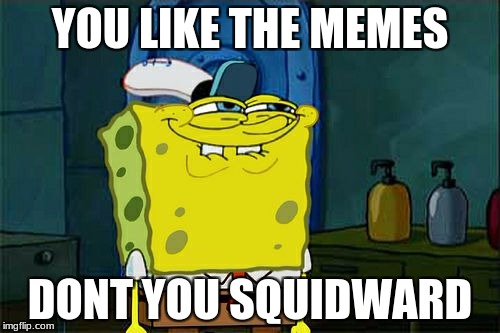 Don't You Squidward | YOU LIKE THE MEMES; DONT YOU SQUIDWARD | image tagged in memes,dont you squidward | made w/ Imgflip meme maker