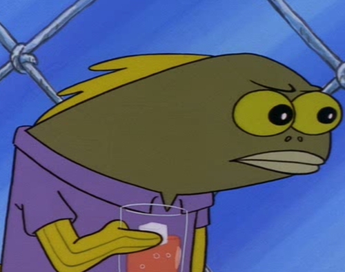 High Quality Spongebob angry fish Blank Meme Template