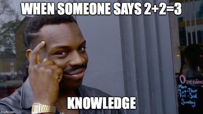 Roll Safe Think About It Meme | WHEN SOMEONE SAYS 2+2=3; KNOWLEDGE | image tagged in memes,roll safe think about it | made w/ Imgflip meme maker