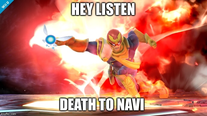 Hey listen  | HEY LISTEN; DEATH TO NAVI | image tagged in navi,falcon punch | made w/ Imgflip meme maker