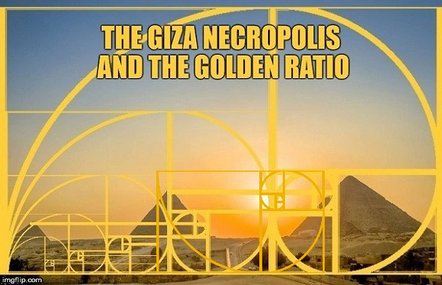 The Giza Necropolis, the Great Sphinx, the Golden Ratio, and the Sun. | image tagged in the giza necropolis,the great sphinx,the golden ratio,sun | made w/ Imgflip meme maker