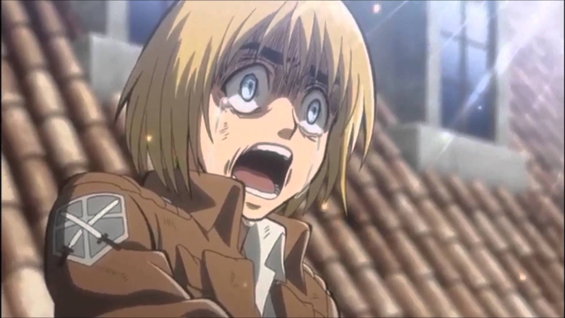 Armin screaming  Blank Meme Template