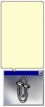 High Quality Clippy blank message "Type in your own message!" Blank Meme Template
