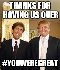 THANKS FOR HAVING US OVER #YOUWEREGREAT | made w/ Imgflip meme maker