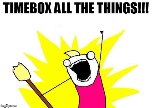 X All The Y Meme | TIMEBOX ALL THE THINGS!!! | image tagged in memes,x all the y | made w/ Imgflip meme maker