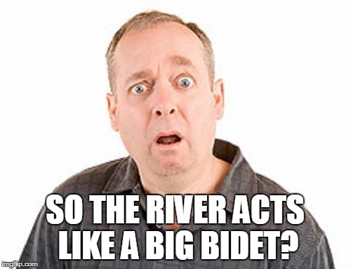 SO THE RIVER ACTS LIKE A BIG BIDET? | made w/ Imgflip meme maker