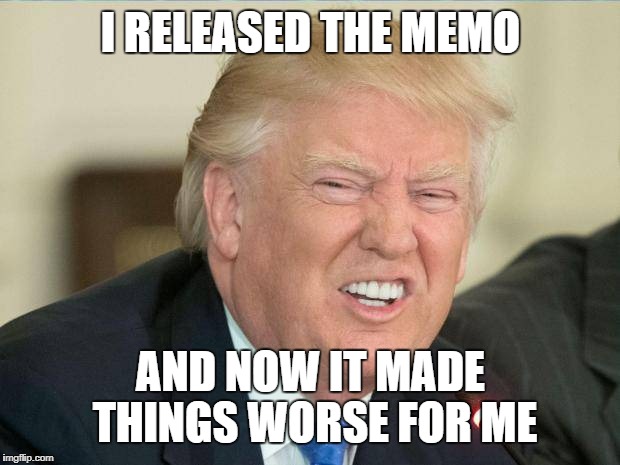 GOP MEMO | I RELEASED THE MEMO; AND NOW IT MADE THINGS WORSE FOR ME | image tagged in gop memo | made w/ Imgflip meme maker