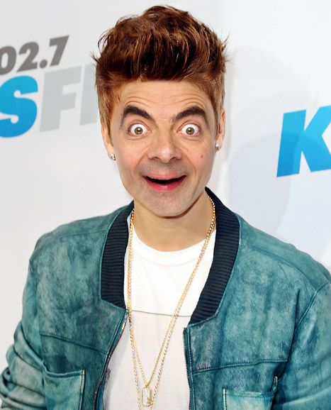 IS THIS MR.BEAN AND JUSTIN BIEBER'S CHILD? Blank Meme Template