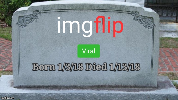 Born 1/3/18 Died 1/13/18 | made w/ Imgflip meme maker