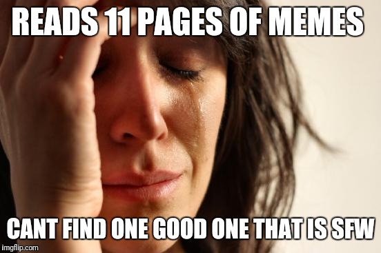 First World Problems Meme | READS 11 PAGES OF MEMES; CANT FIND ONE GOOD ONE THAT IS SFW | image tagged in memes,first world problems | made w/ Imgflip meme maker