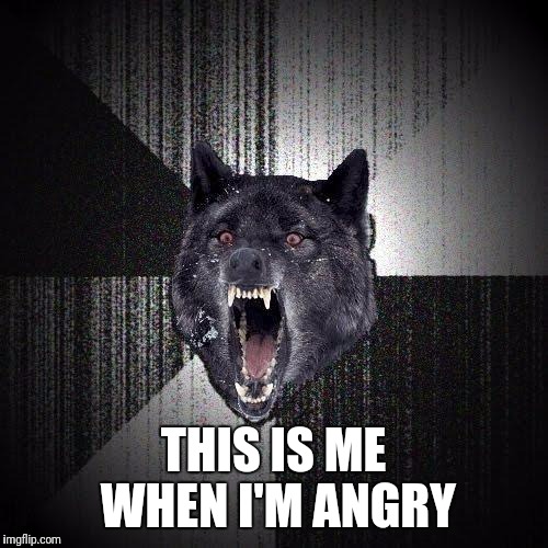 Insanity Wolf Meme | THIS IS ME WHEN I'M ANGRY | image tagged in memes,insanity wolf | made w/ Imgflip meme maker