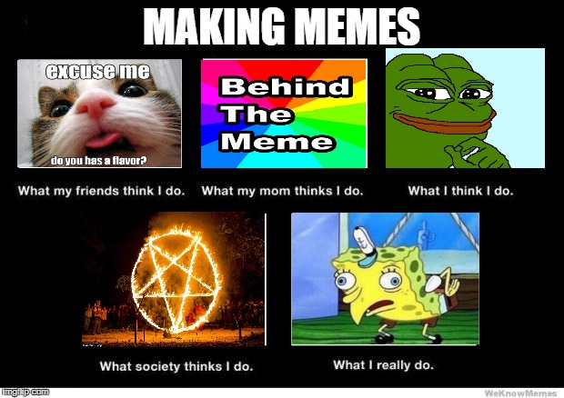 What I really do | MAKING MEMES | image tagged in what i really do | made w/ Imgflip meme maker