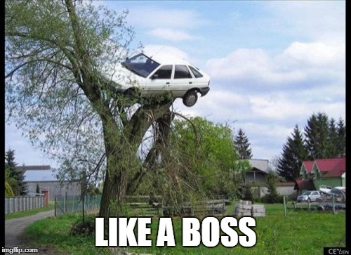 Secure Parking Meme |  LIKE A BOSS | image tagged in memes,secure parking | made w/ Imgflip meme maker