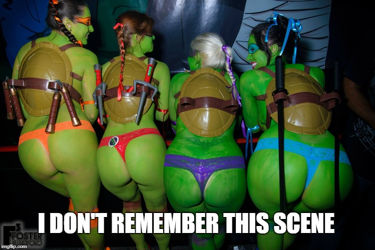 Hot turtle  | I DON'T REMEMBER THIS SCENE | image tagged in hot turtle | made w/ Imgflip meme maker