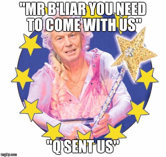 "MR B'LIAR YOU NEED TO COME WITH US"; "Q SENT US" | image tagged in the great awakening | made w/ Imgflip meme maker