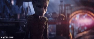 Teen Groot  | image tagged in gifs,groot,infinity war,teen groot,teenager groot | made w/ Imgflip video-to-gif maker