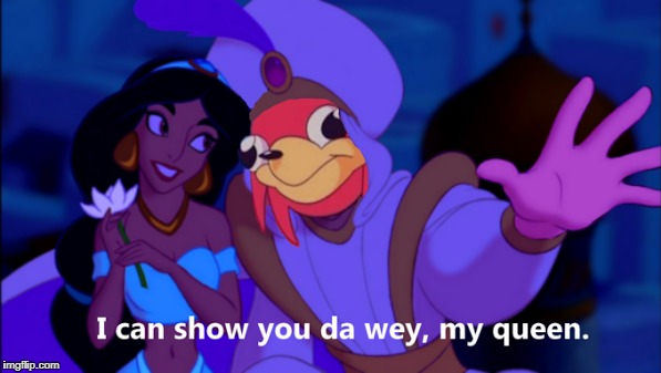 I am genuinely surprised that this meme didn't get more attention on Imgflip. | image tagged in memes,ugandan knuckles,aladdin | made w/ Imgflip meme maker