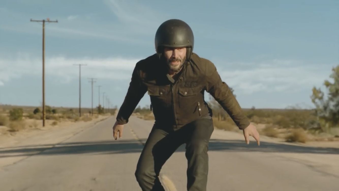 High Quality Keanu Reeves Motorcycle Blank Meme Template