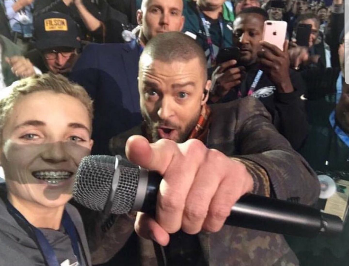 Superbowl selfie kid Blank Meme Template