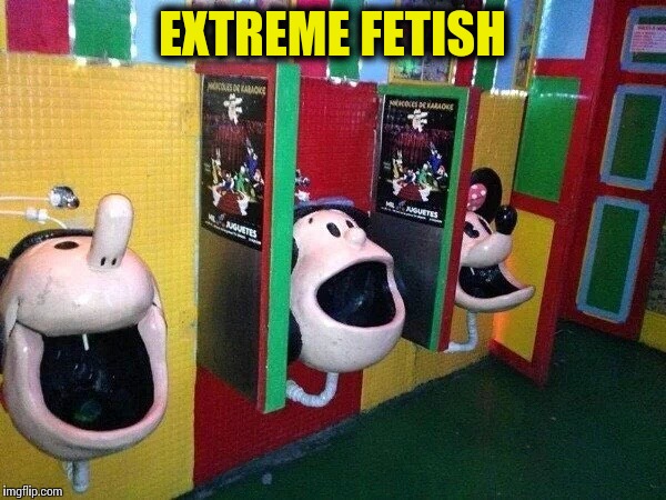 Keeps you from playing with yourself | EXTREME FETISH | image tagged in urinal,pipe_picasso,weird,bathroom,restroom | made w/ Imgflip meme maker